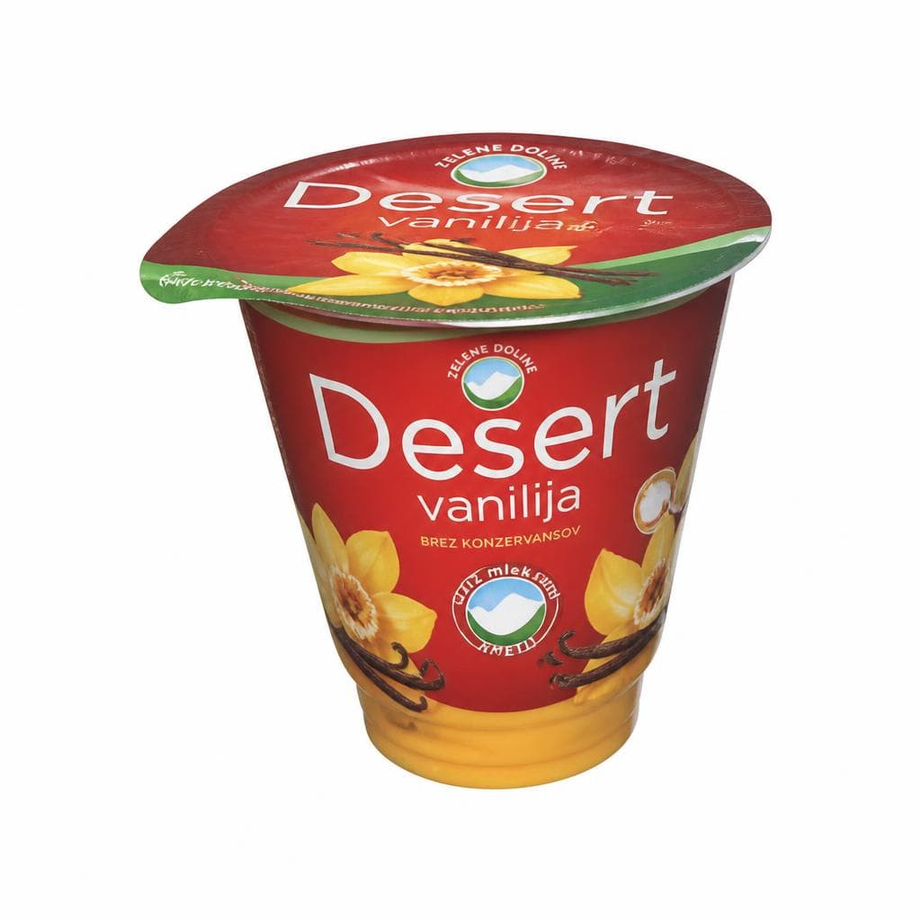 Desert vanilija Zelene doline 150 g Akcija v trgovini E.Leclerc
