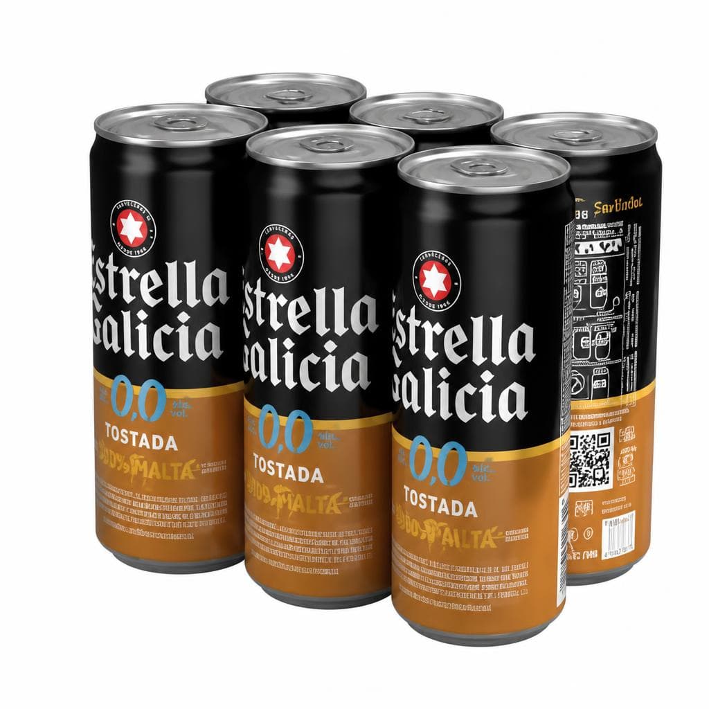 Pivo Estrella Galicia 0,33 l, 6/1 Akcija v trgovini Mercator