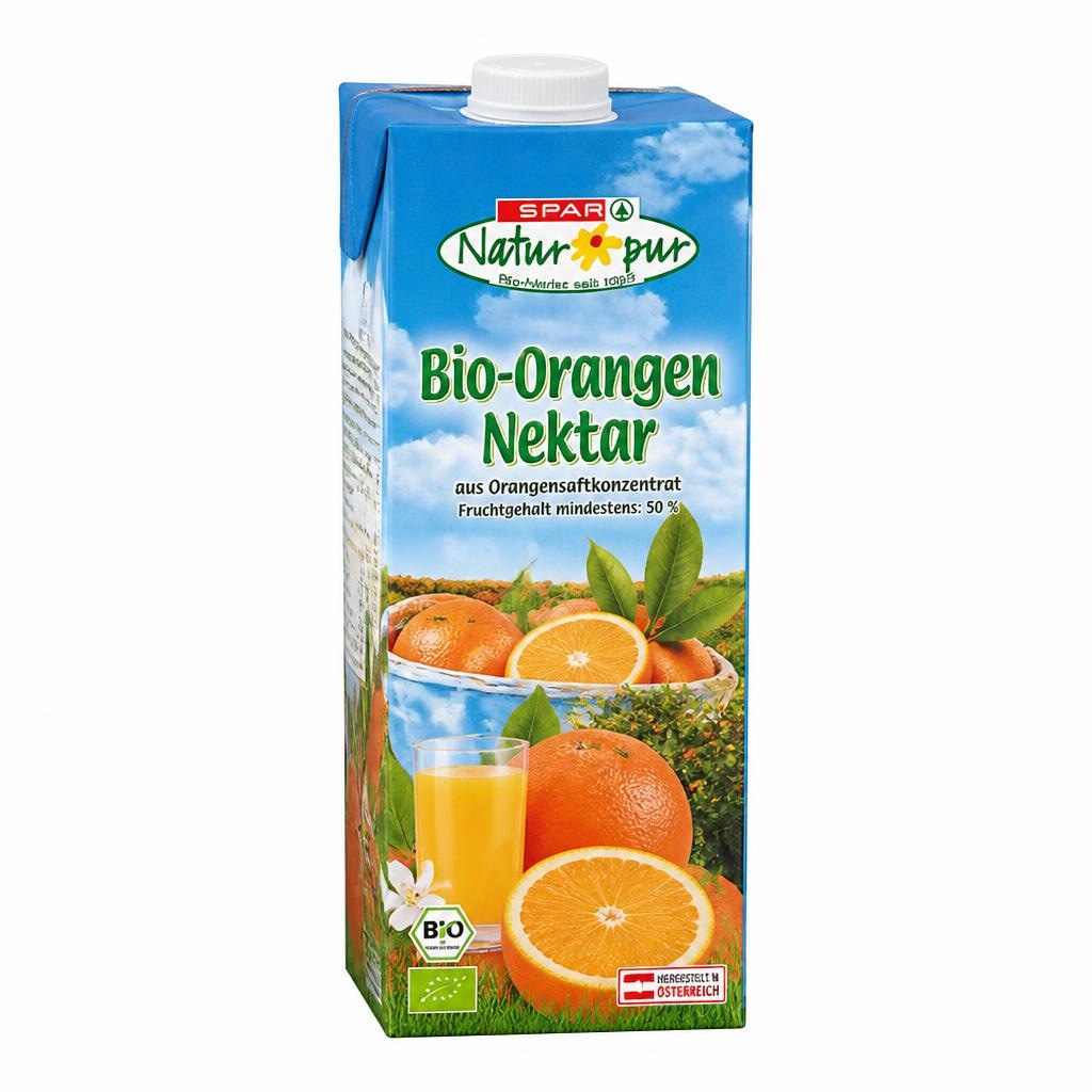 Bio pomarančni nektar 3 x 200 ml SPAR Natur pur Akcija v trgovini Spar