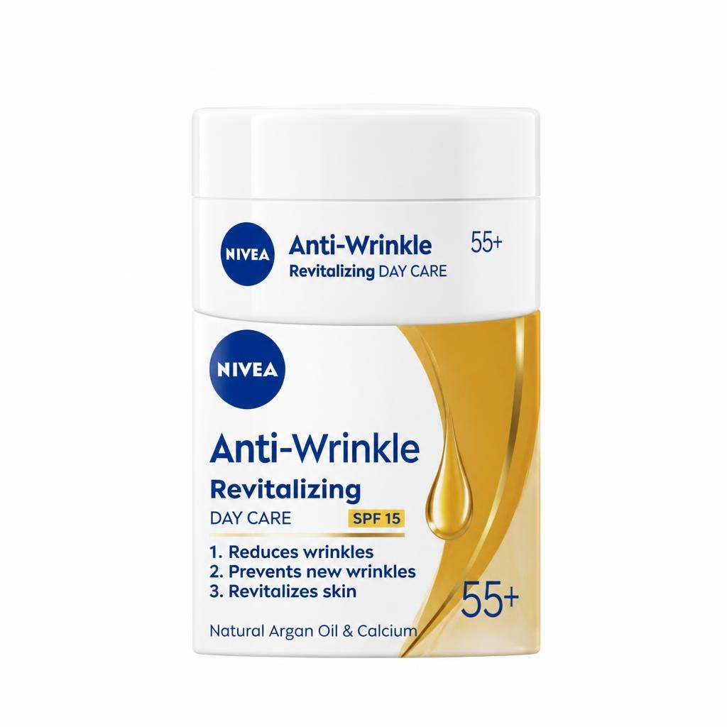 NIVEA Anti-Wrinkle 55+ dnevna krema proti gubam 50 ml - Akcija v trgovini Tuš