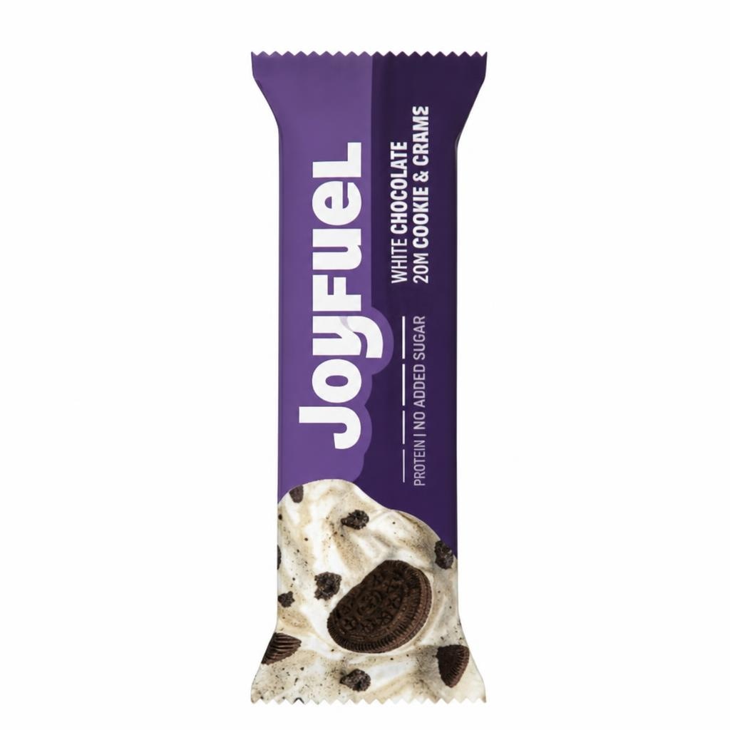 JoyFuel White Chocolate Cookie & Cream beljakovinska ploščica 55 g - Akcija v trgovini Dm
