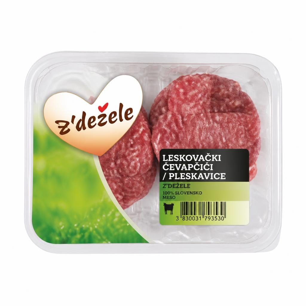Leskovački čevapčiči / pleskavice Z'dežele Akcija v trgovini Tuš