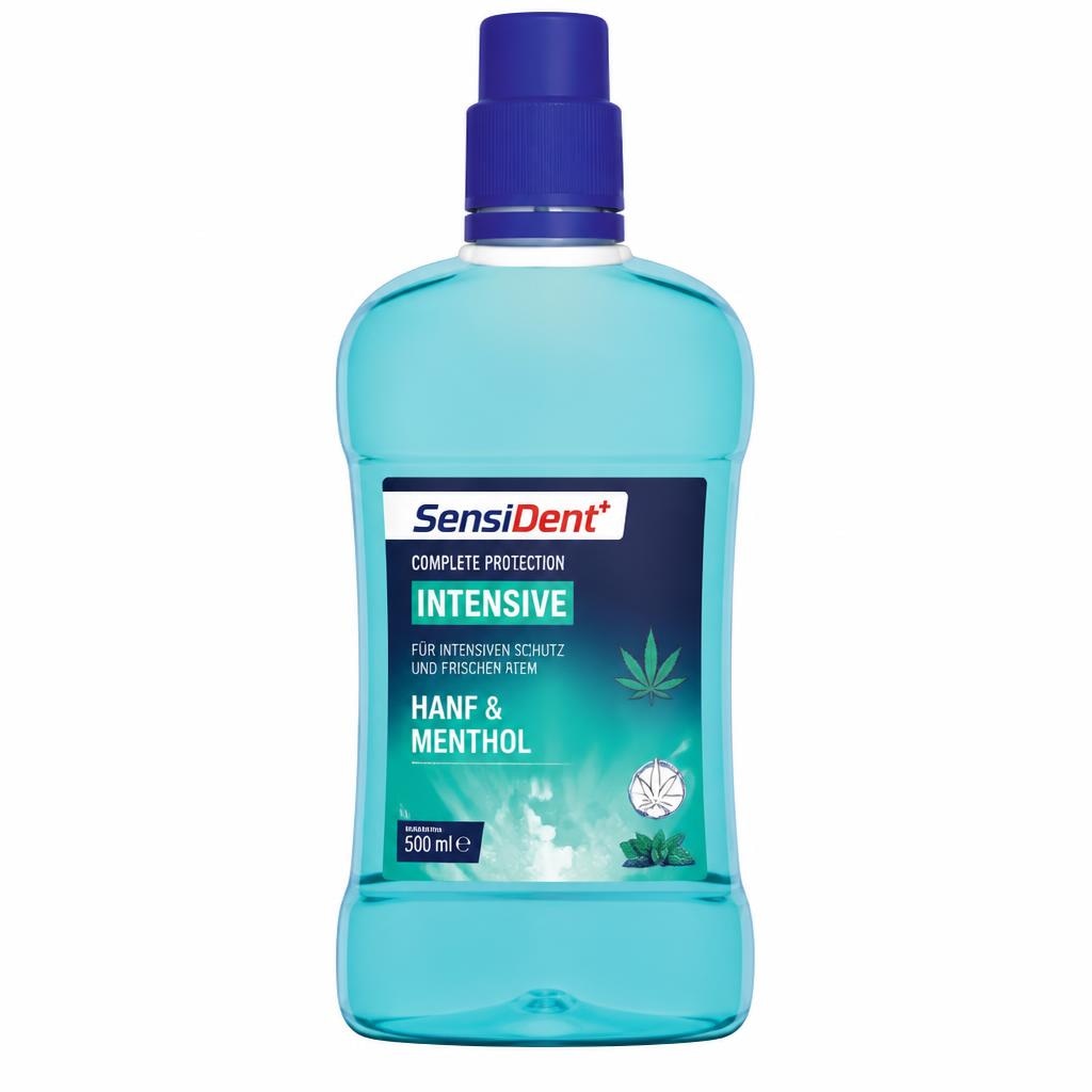 SensiDent ustna voda Intensive ali Hanf & Menthol 500 ml Akcija v trgovini Mueller