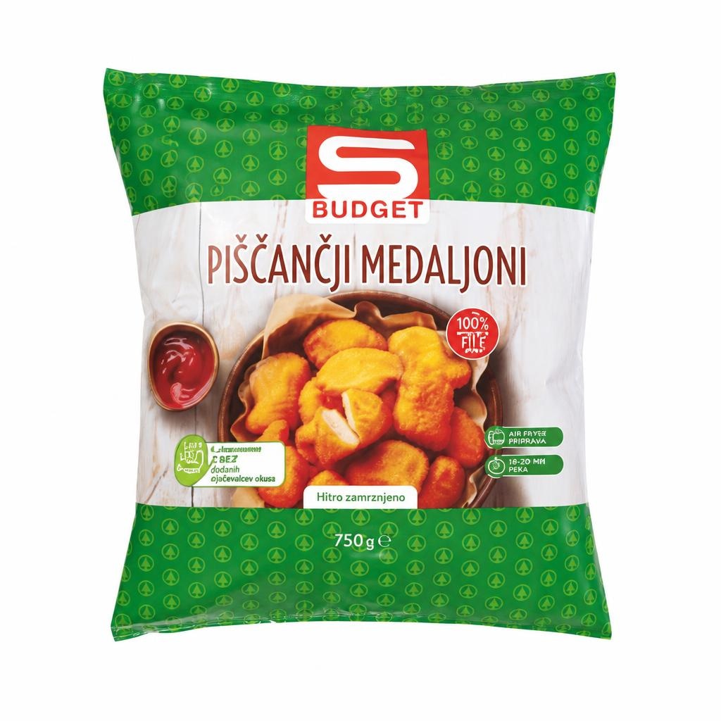 S-Budget Piščančji medaljoni 750 g - Akcija v trgovini Spar