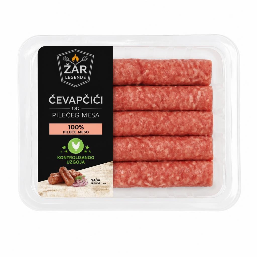 ŽAR LEGENDE sveži piščančji čevapčiči/pleskavice 400 g Akcija v trgovini Lidl