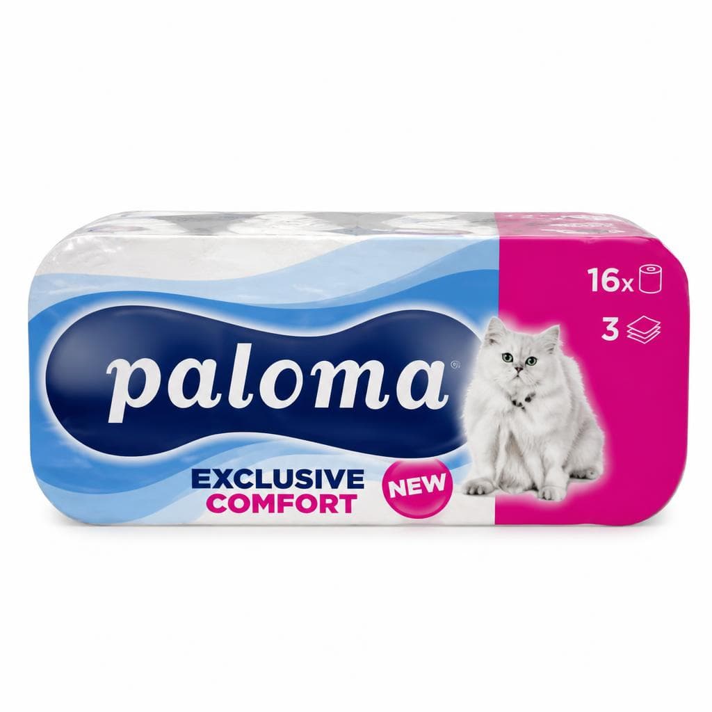 Toaletni papir Paloma Exclusive Comfort 16/1 Akcija v trgovini Jager