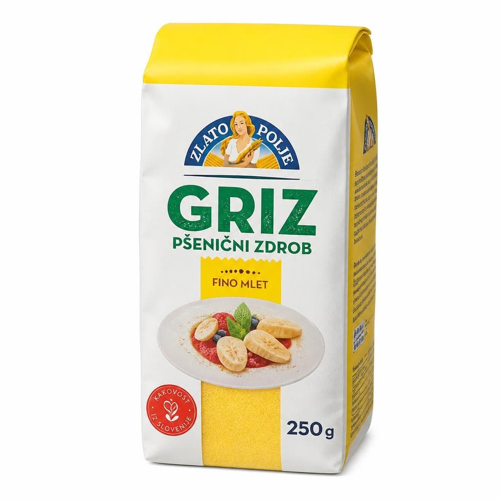 Pšenični zdrob Zlato polje 250 g Akcija v trgovini Mercator