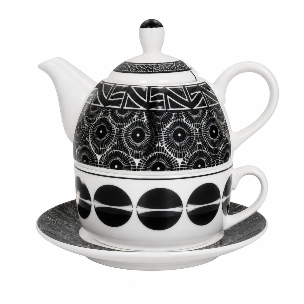 Porcelan Grafika čajnik z podstavkom Akcija v trgovini Spar