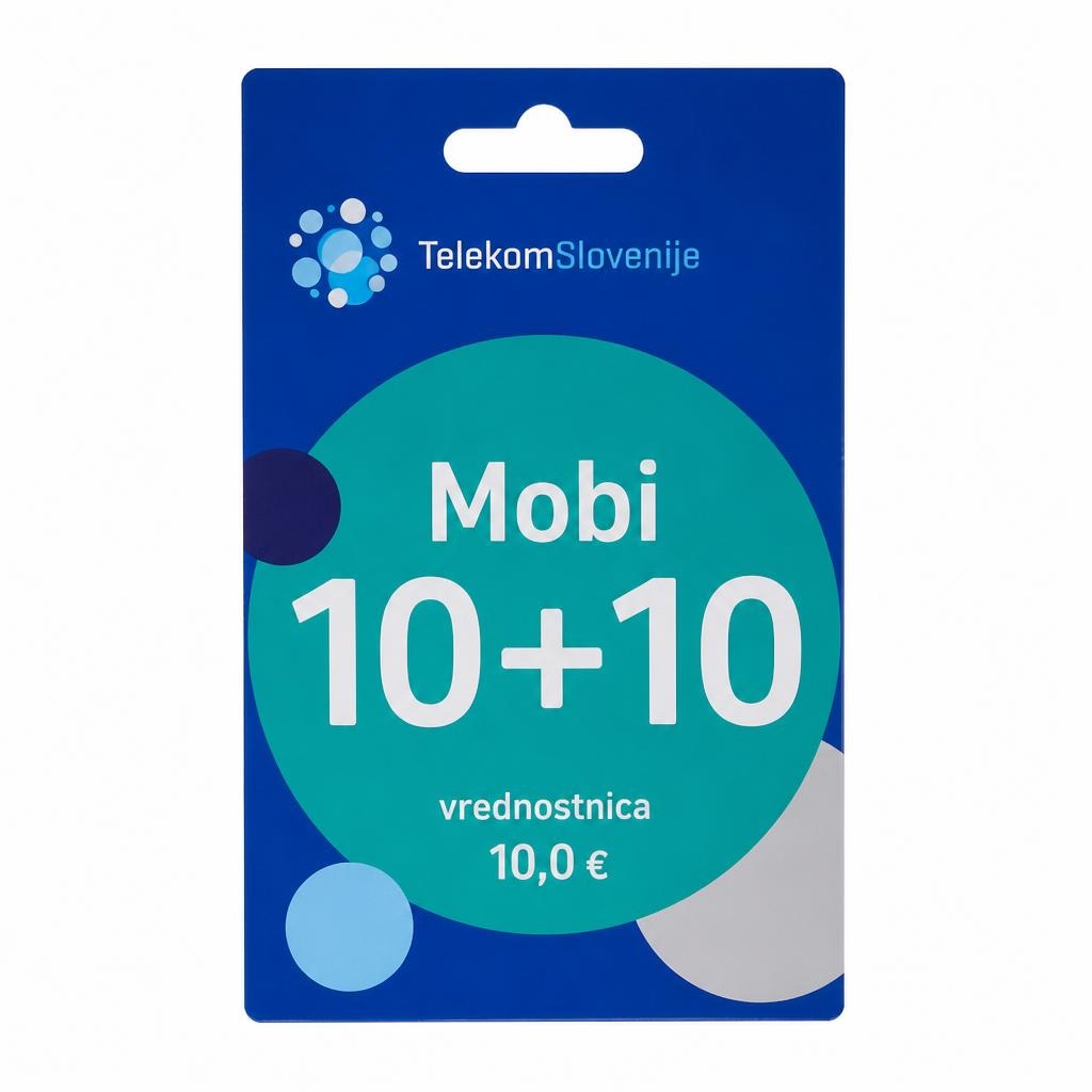 Mobi 10+10 vrednostnica Telekom Slovenije Akcija v trgovini Spar