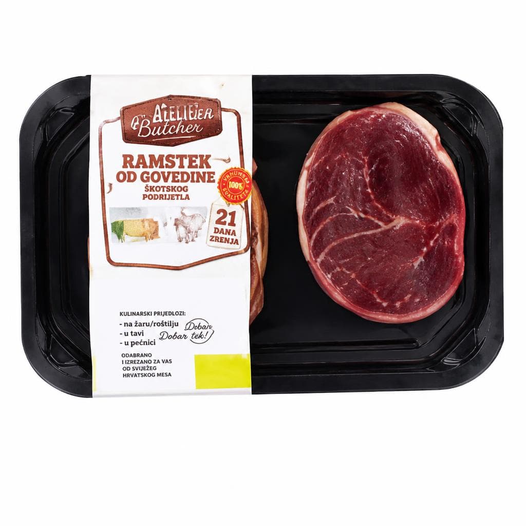 Atelier goveji ramstek 2 kosa, 280 g Akcija v trgovini E.Leclerc