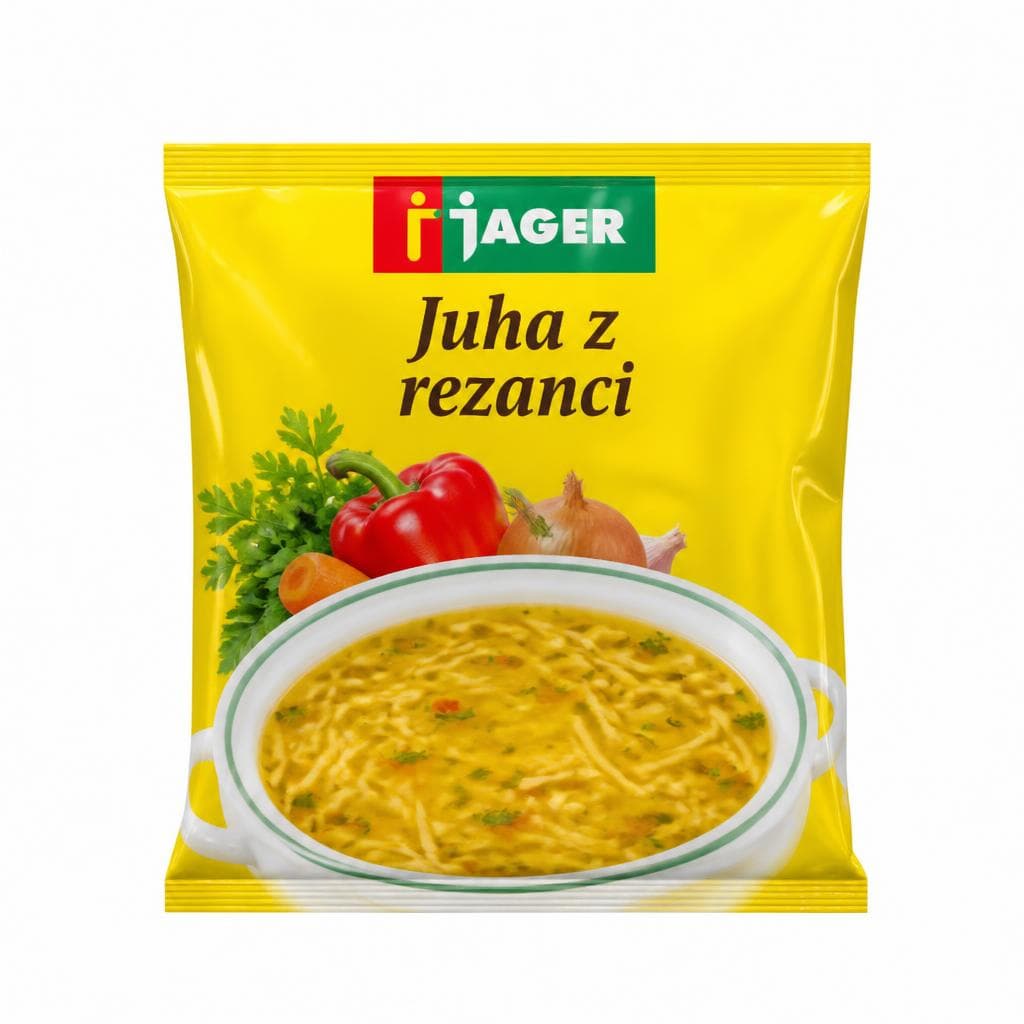Juha z rezanci Jager 65 g Akcija v trgovini Jager