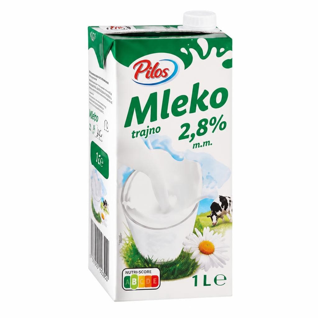 Pilos trajno mleko 2,8 % m. m. 1 l Akcija v trgovini Lidl