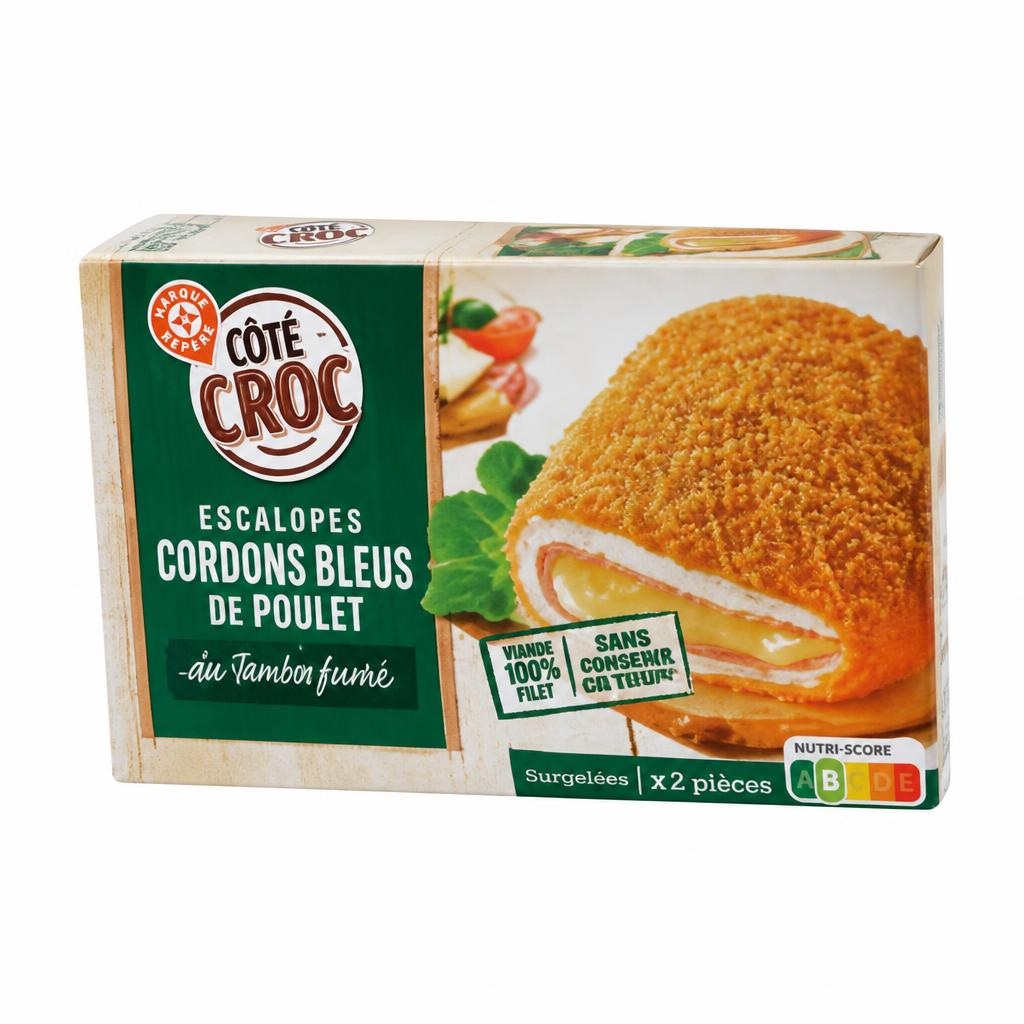 Piščančji Cordon Bleu Côte Croc 200 g Akcija v trgovini E.Leclerc