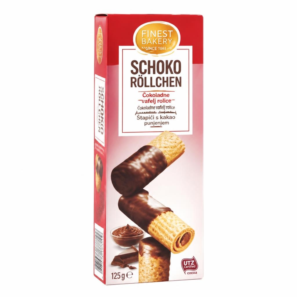 Finest Bakery Čokoladne vafel rolice 125 g Akcija v trgovini Hofer