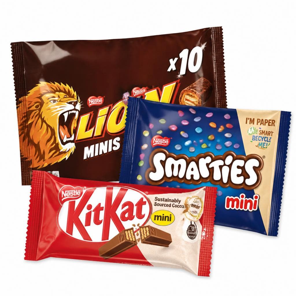 Čokoladni bonboni Smarties, čokoladice Lion Minis ali vafelji Kit Kat od 198 do 301 g Smarties, Lion, Kit Kat Akcija v trgovini Spar