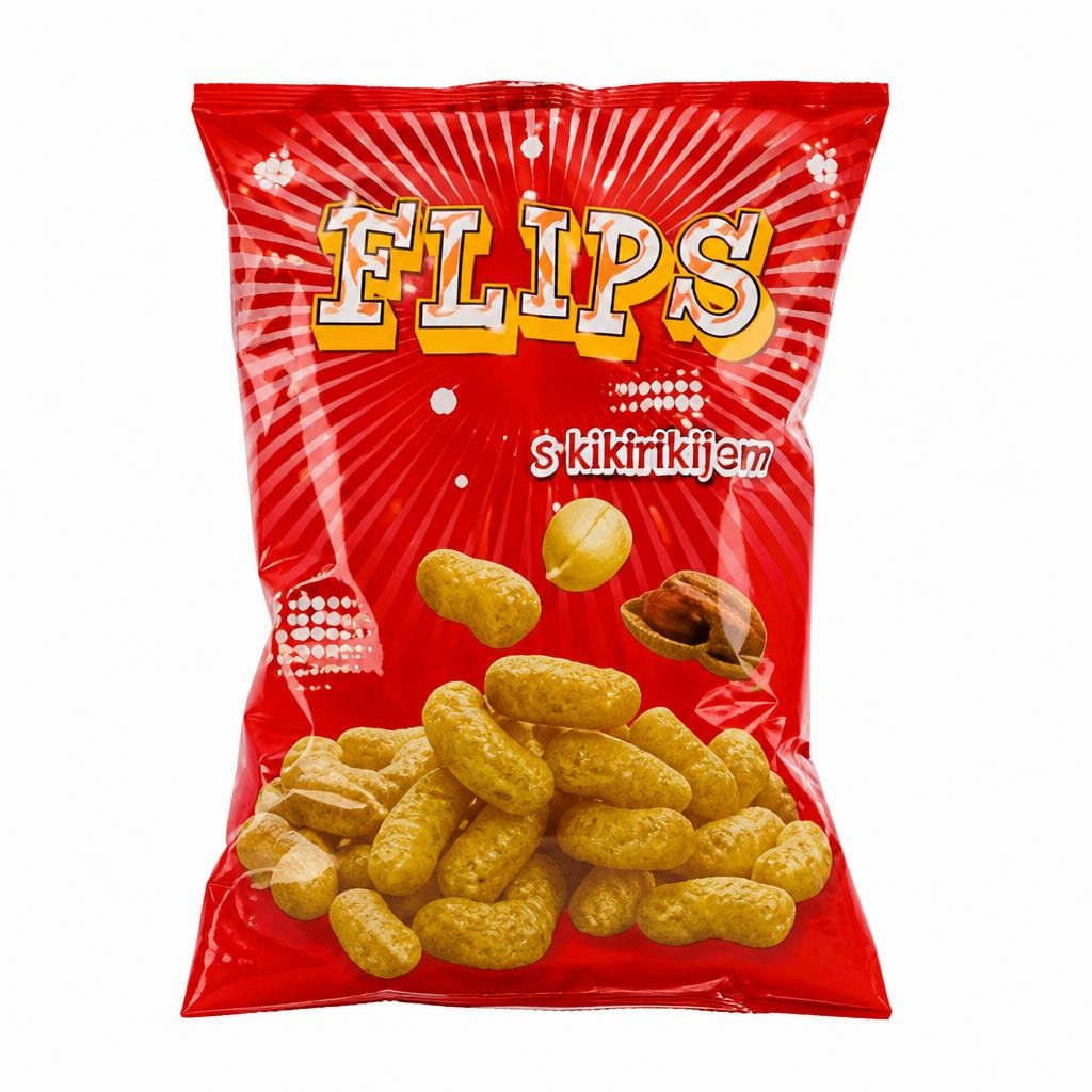 Flips z arašidi 60 g Akcija v trgovini Eurospin