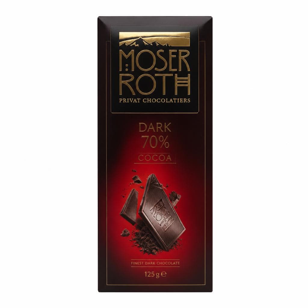 Moser Roth temna čokolada 125 g Akcija v trgovini Hofer