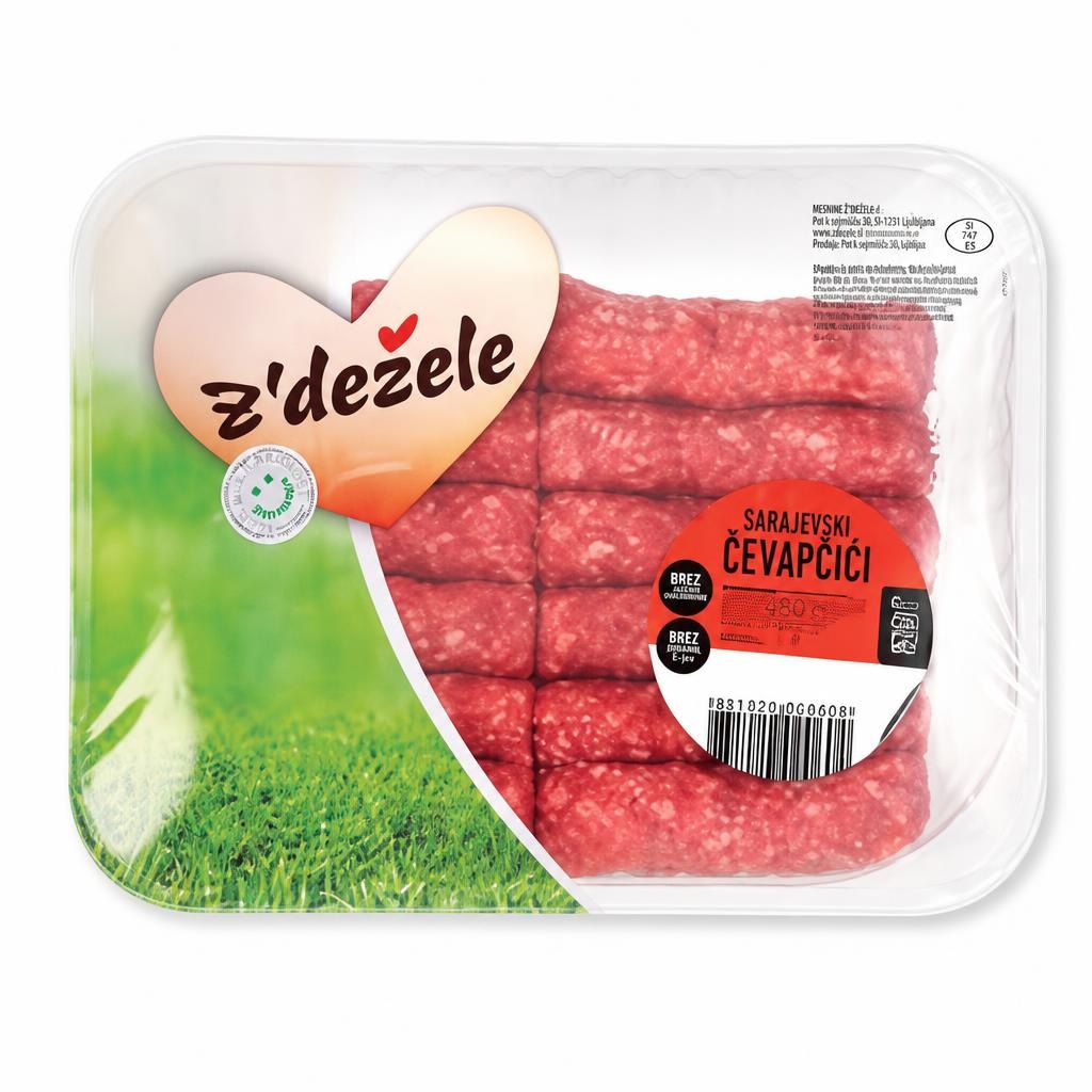 Sarajevski čevapčiči 480 g Z'dežele - Akcija v trgovini Spar