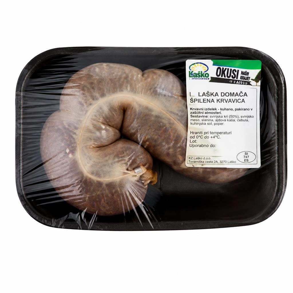 KZ Laško Laška domača špilena krvavica 1 kg Akcija v trgovini Tuš