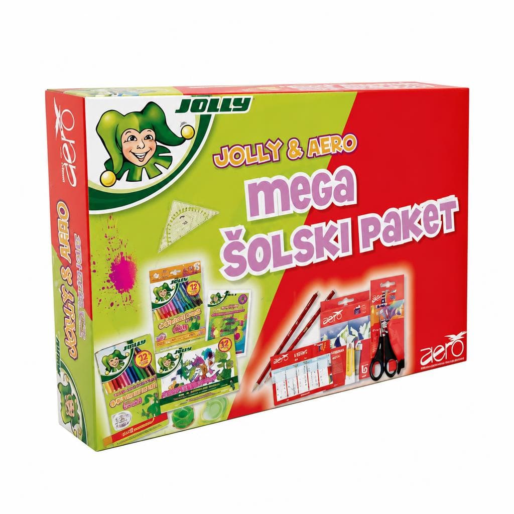 JOLLY IN AERO MEGA ŠOLSKI PAKET Jolly, Aero Akcija v trgovini Tuš