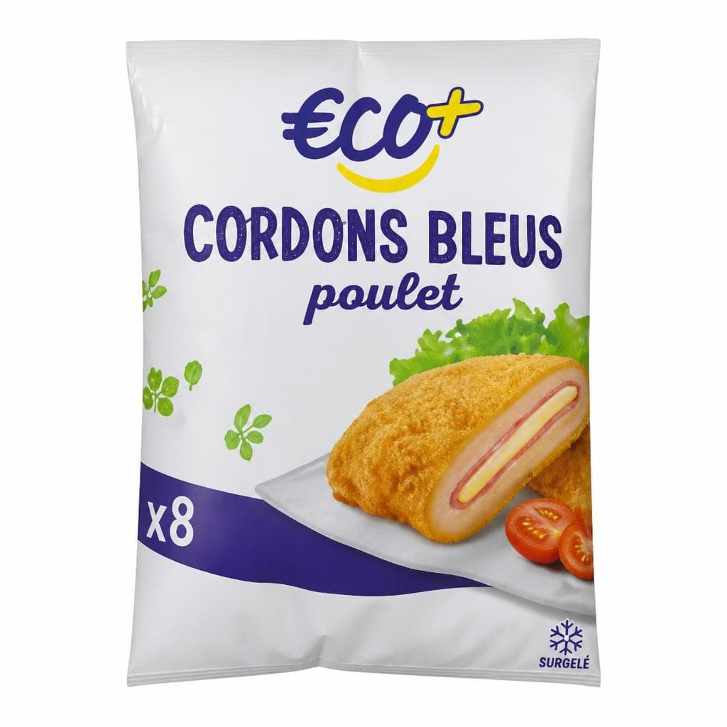 Eco+ piščančji cordon bleu 800 g Akcija v trgovini E.Leclerc