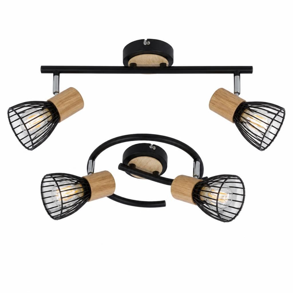 Spot svetilka Black Wood 2x 50 W Akcija v trgovini Bauhaus