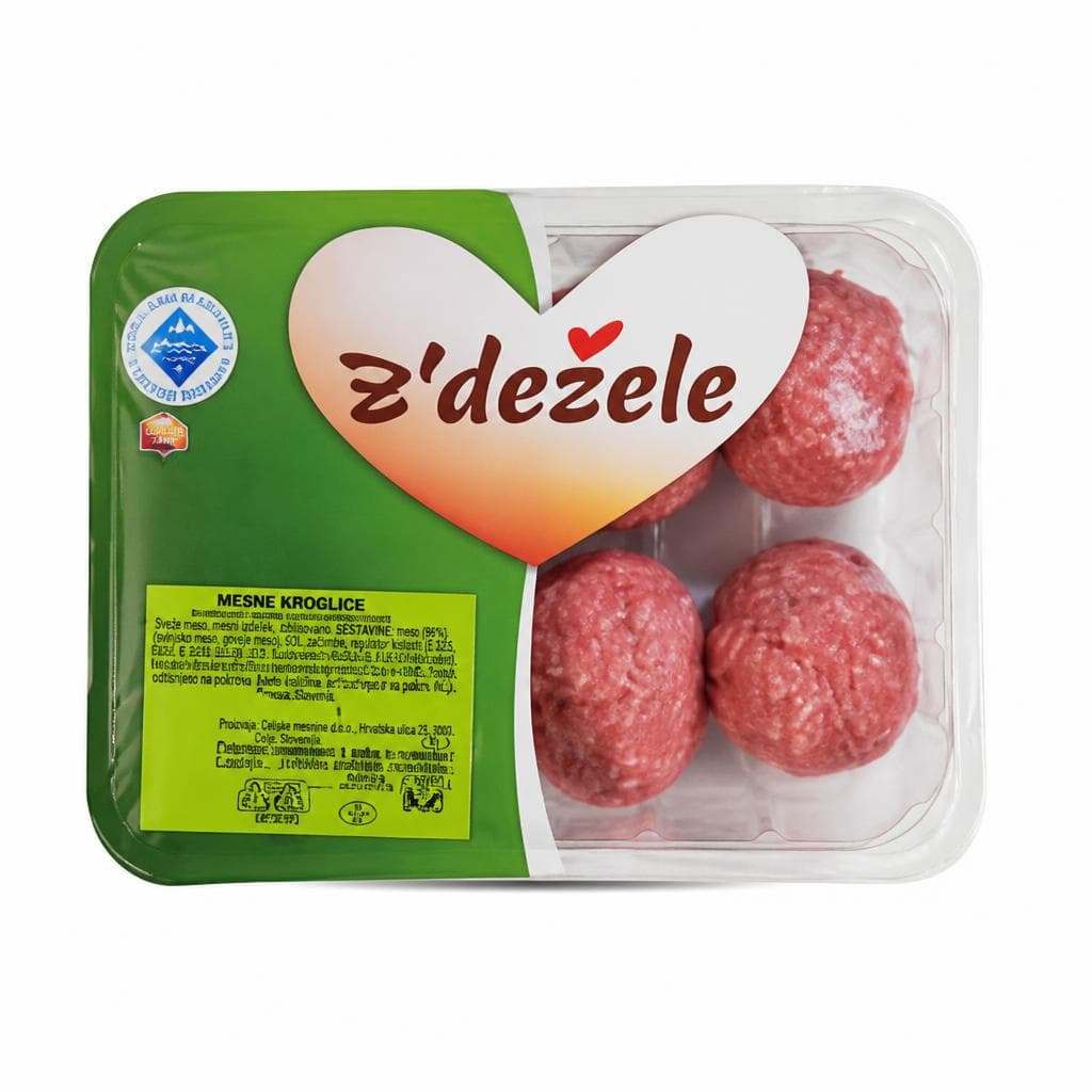 Mesne kroglice Z'dežele 480 g Akcija v trgovini Mercator