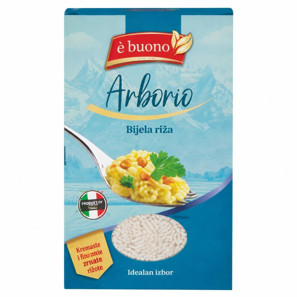 Beli riž É Buono Arborio 1 kg Akcija v trgovini Tuš