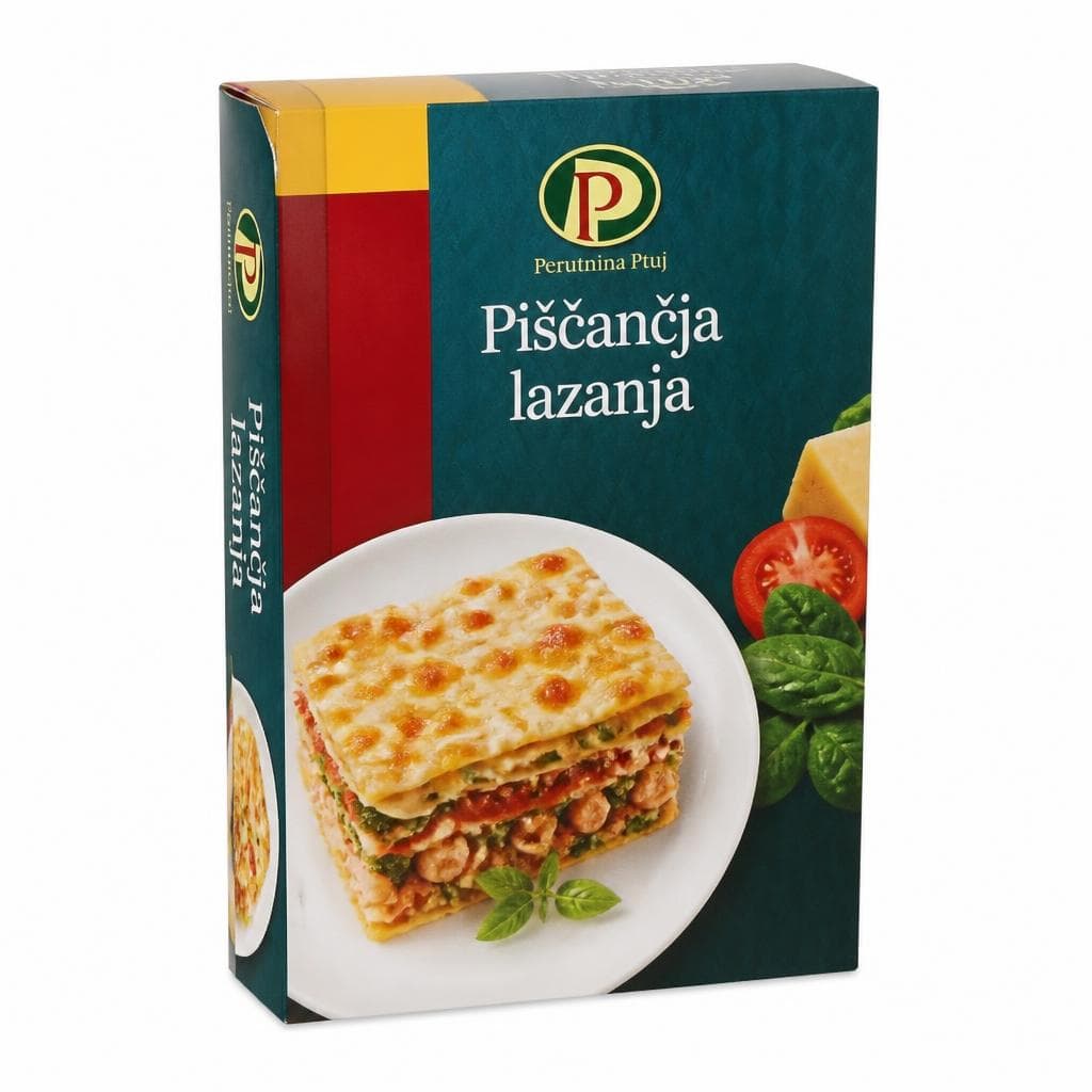 Piščančja lazanja Perutnina Ptuj 370 g Akcija v trgovini Mercator