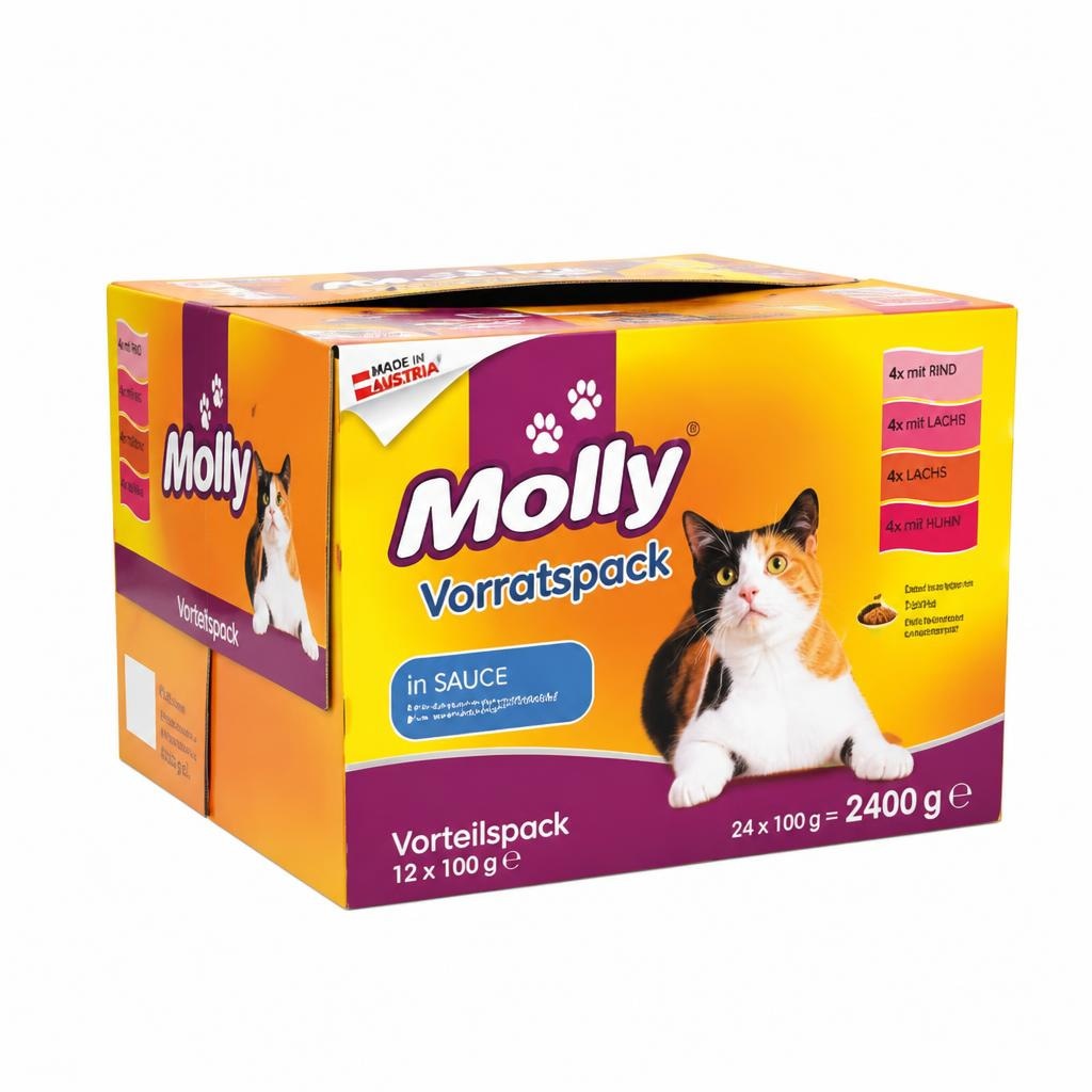 Molly hrana za mačke 24 x 100 g Akcija v trgovini Spar