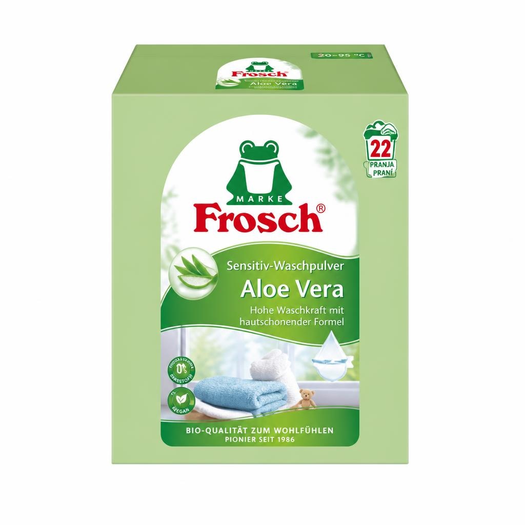 Frosch Aloe Vera Sensitiv pralni prašek 22 pranj Akcija v trgovini Dm