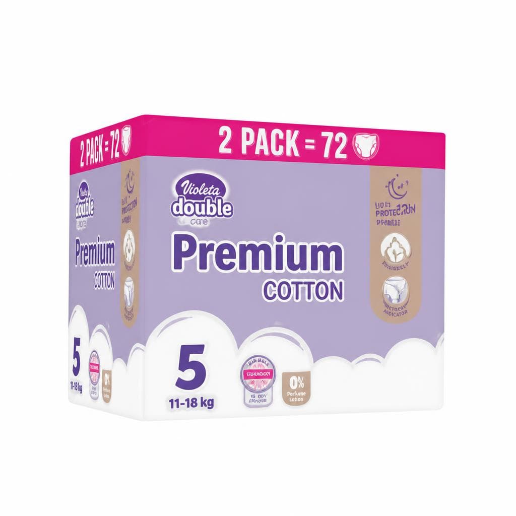 Plenice Violeta Premium Cotton junior 5, 72/1; junior 6+, 64/1 Akcija v trgovini Tuš