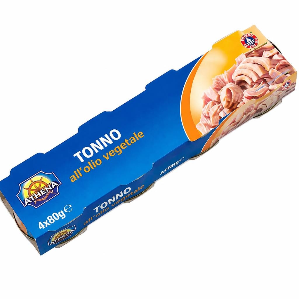 Tunina v rastlinskem olju 4 x 80 g - Akcija v trgovini Eurospin