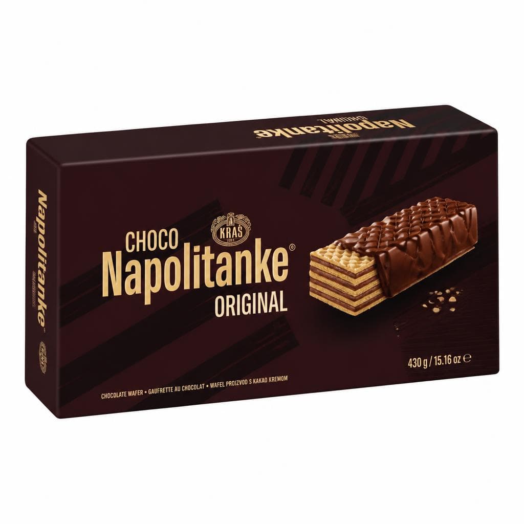 Napolitanke Kraš 430 g Akcija v trgovini Tuš