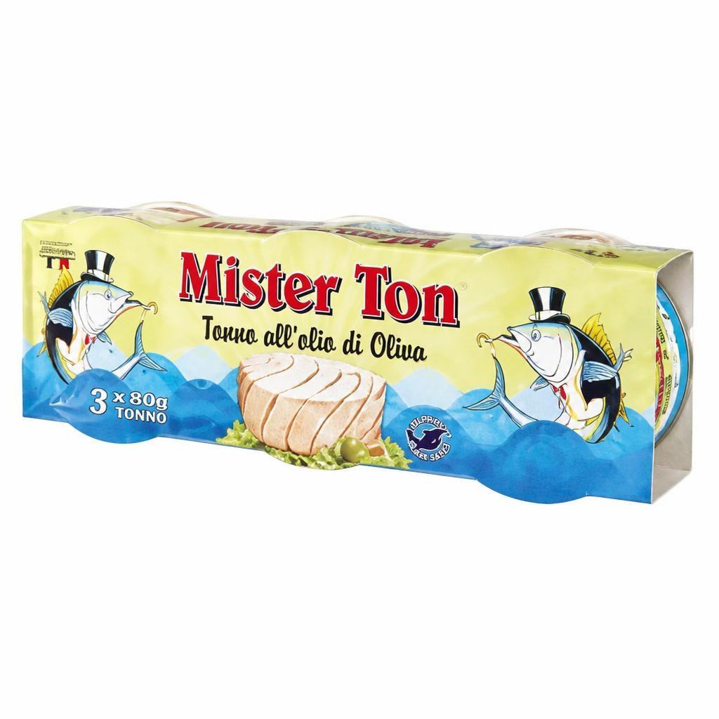 Tunina Mr. Ton v oljčnem olju 3 x 80 g Mister Ton Akcija v trgovini Jager