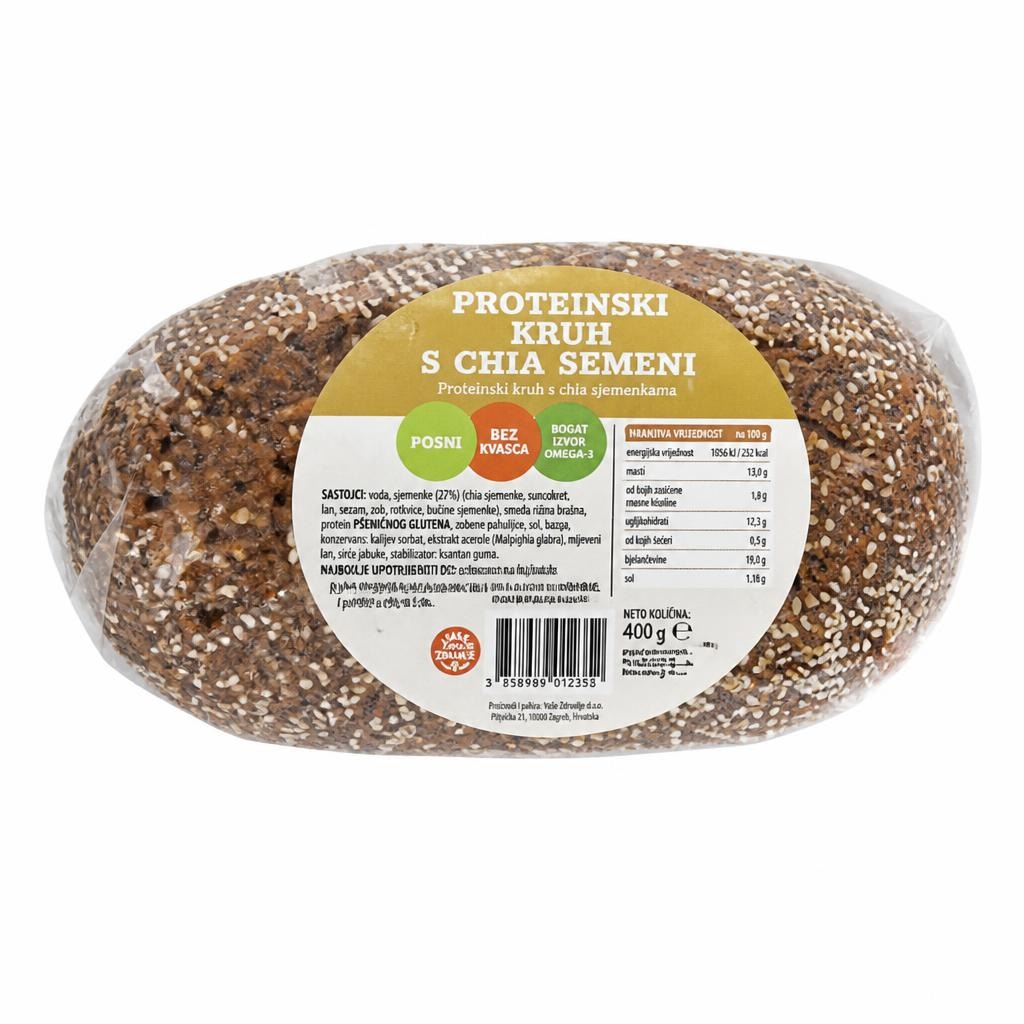 Okus Tradicije Beljakovinski kruh s chia semeni 400 g Akcija v trgovini Hofer