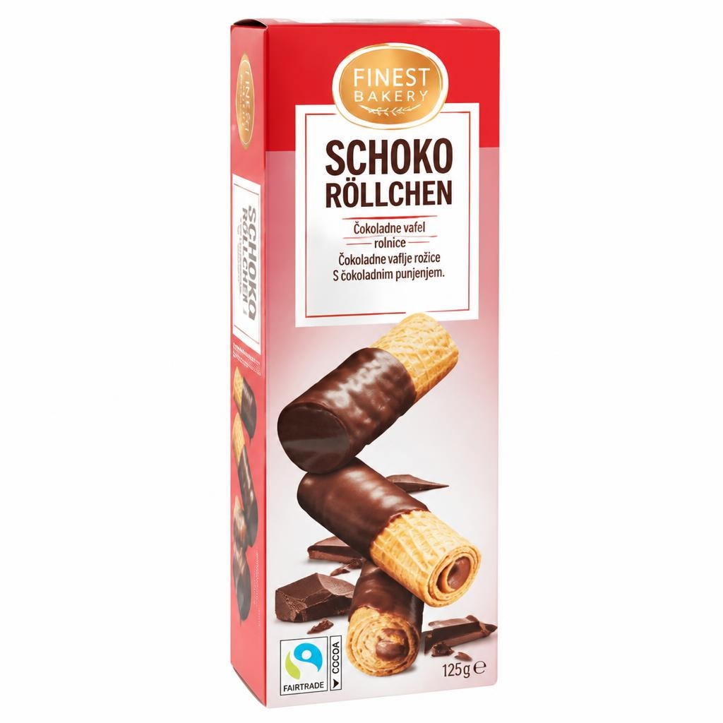 Finest Bakery čokoladne vafel rožice 125 g Akcija v trgovini Hofer