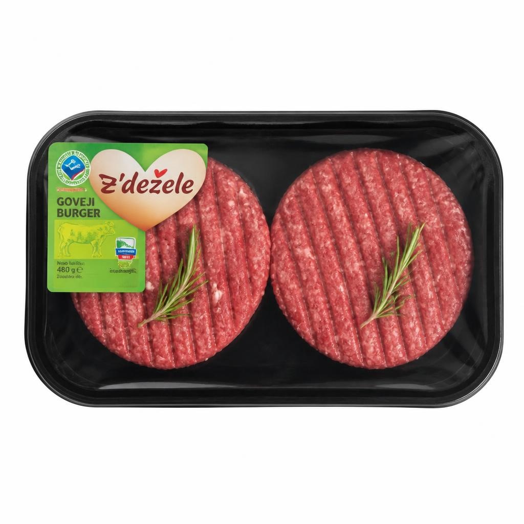 Goveji burger Akcija v trgovini E.Leclerc