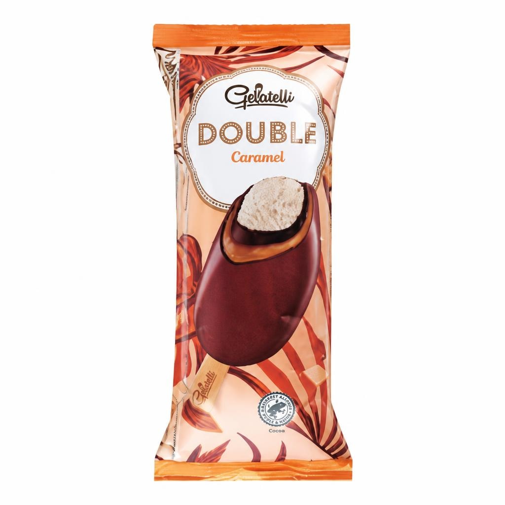 Gelatelli Sladoled na palčki karamela 90 ml - Akcija v trgovini Lidl