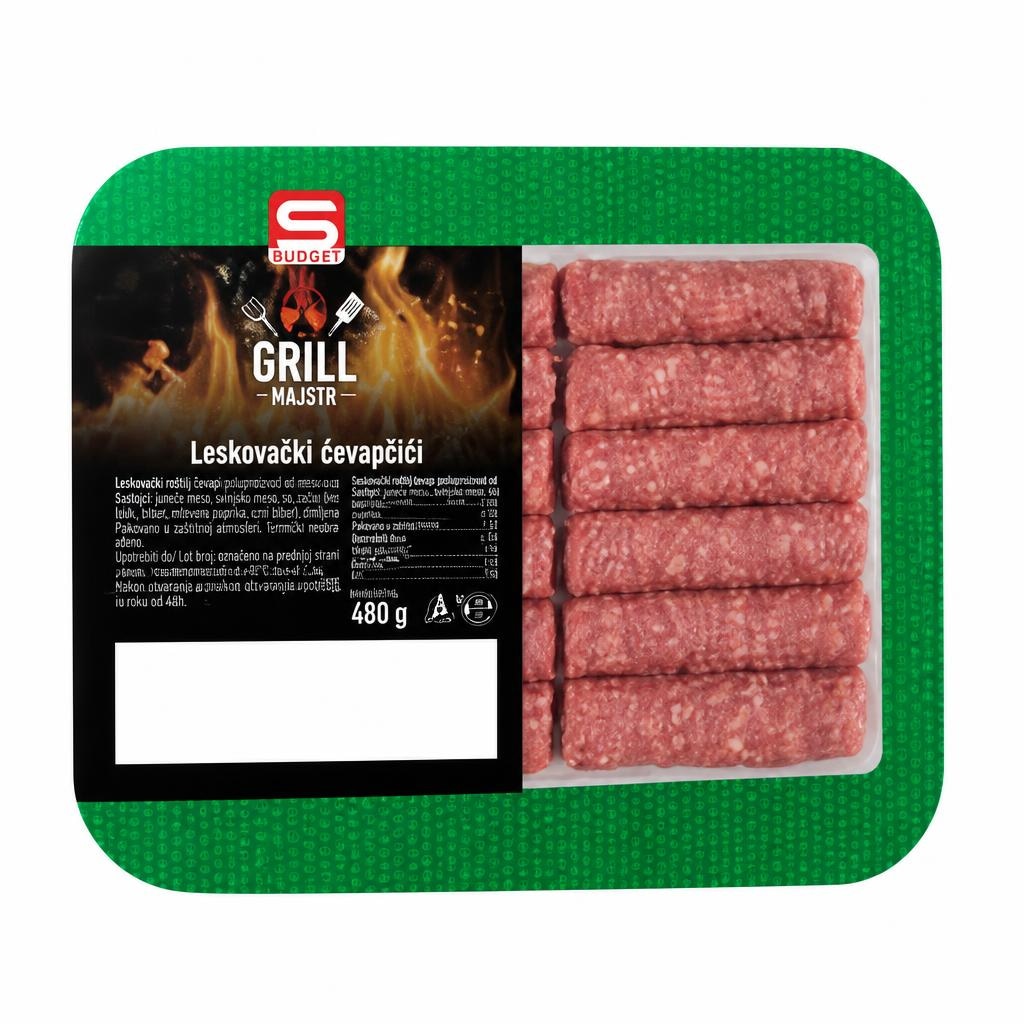 S-Budget Leskovački čevapčiči Grill Majstr pakirano, 480 g - Akcija v trgovini Spar
