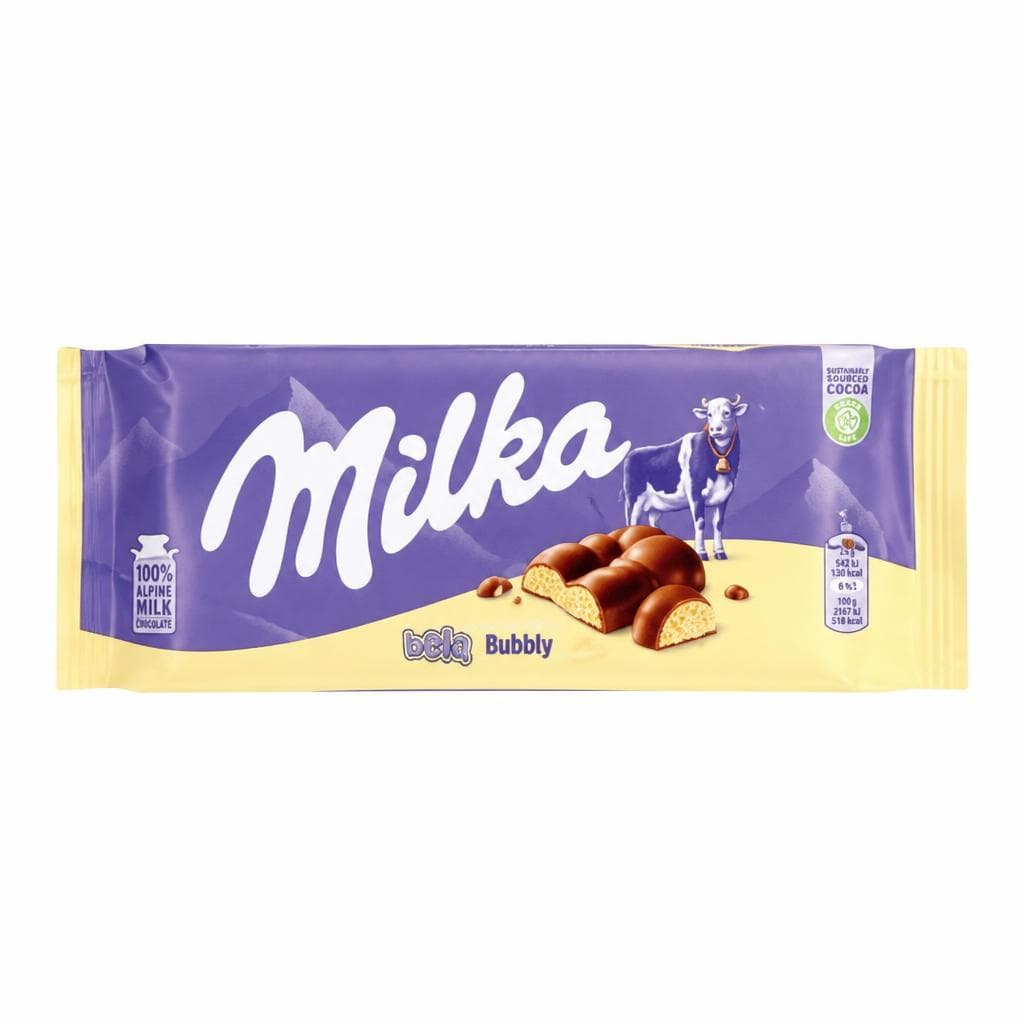 Milka Bela Bubbly čokolada 95 g Akcija v trgovini Spar