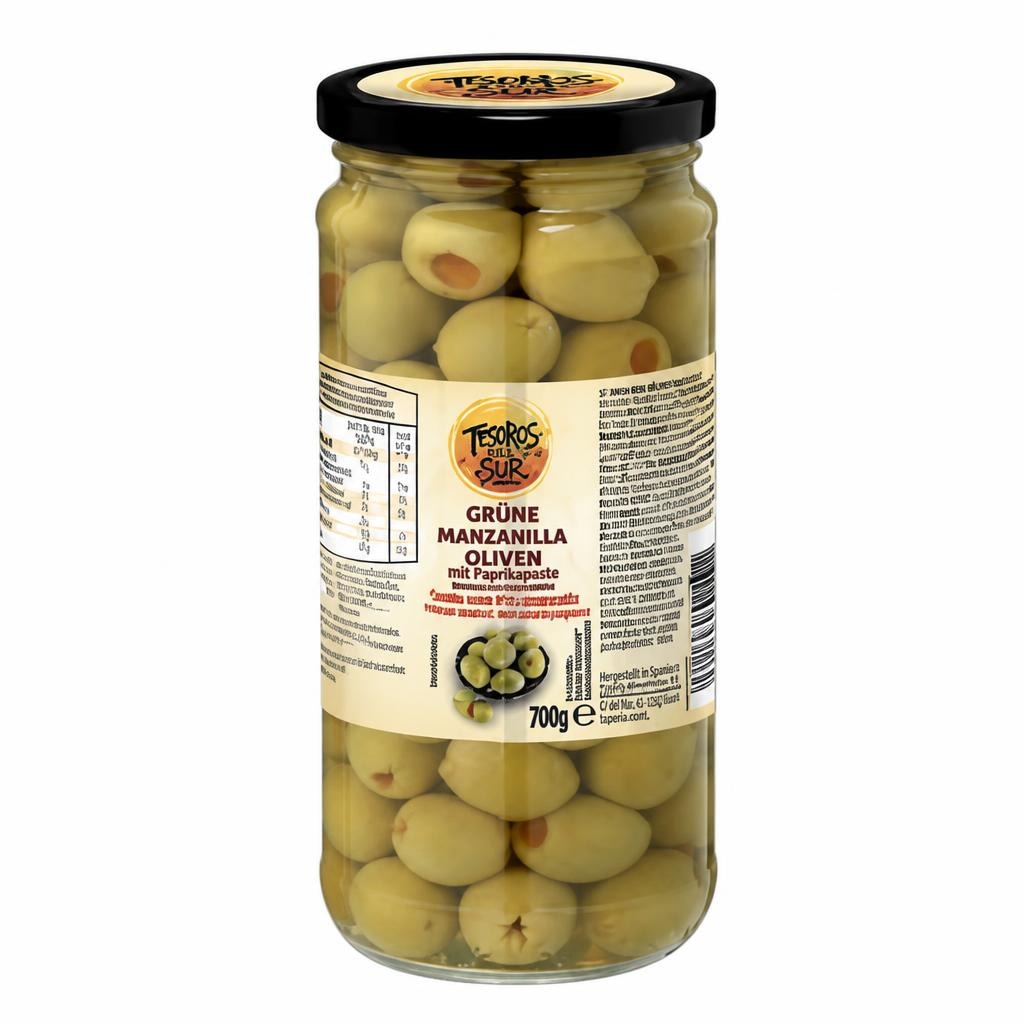 Tesoros del Sur Polnjene zelene olive 700 g Akcija v trgovini Hofer