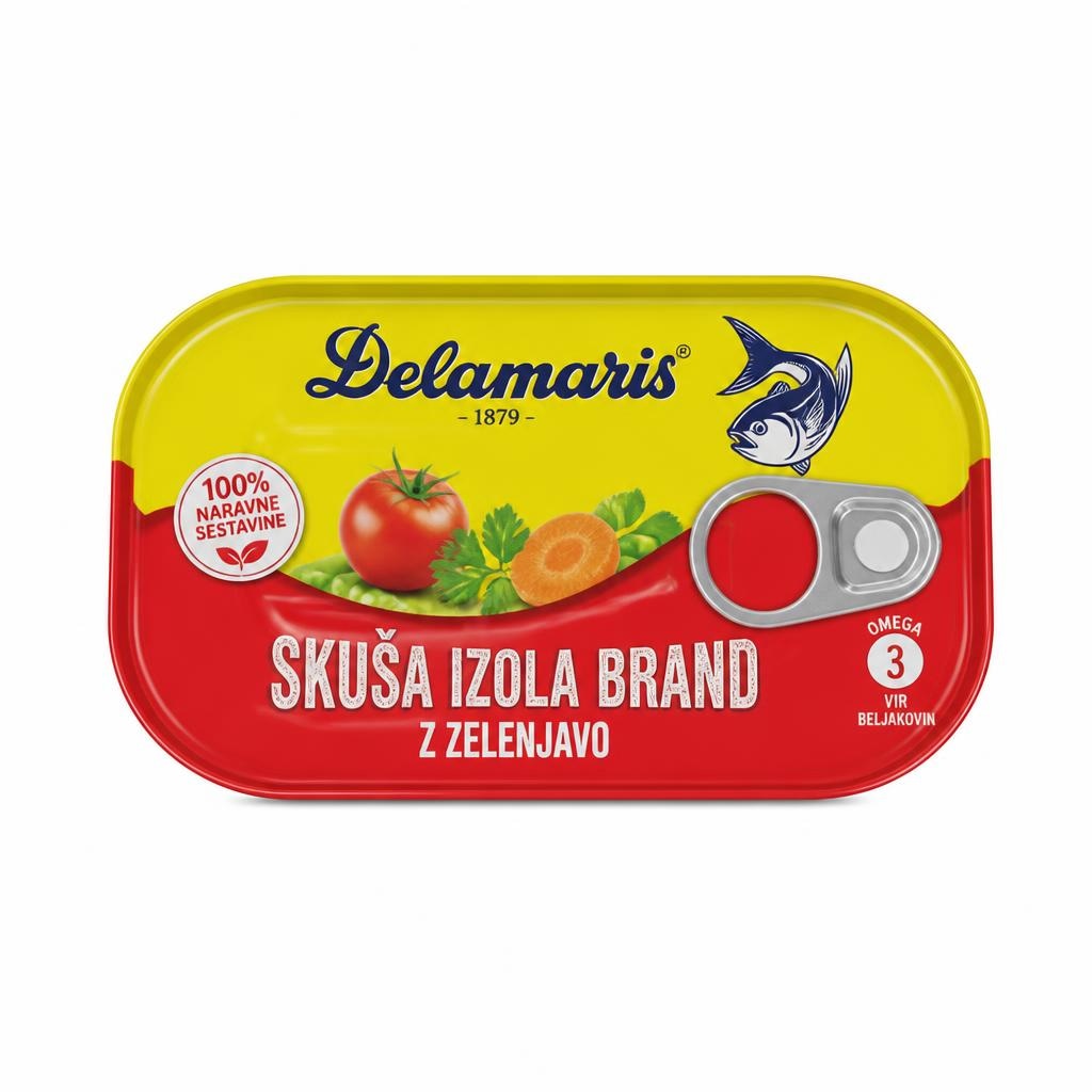 Vse skuše z zelenjavo Delamaris 125 g - Akcija v trgovini E.Leclerc