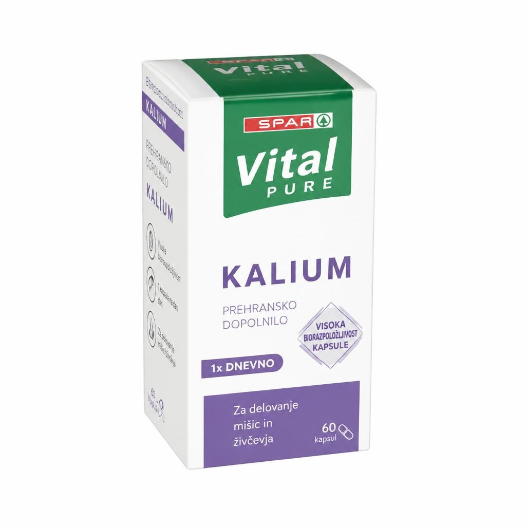 Vital Pure prehransko dopolnilo s kalijem 60 kapsul Akcija v trgovini Spar