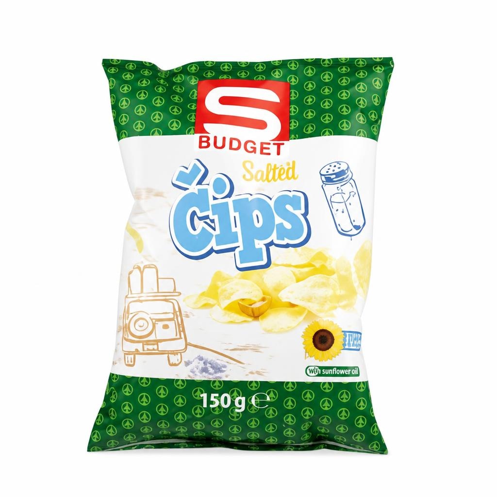 Čips 150 g S-BUDGET - Akcija v trgovini Spar