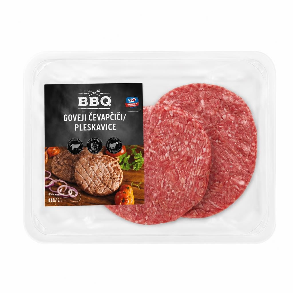 BBQ Goveji Čevapčiči/Pleskavice 480 g - Akcija v trgovini Hofer