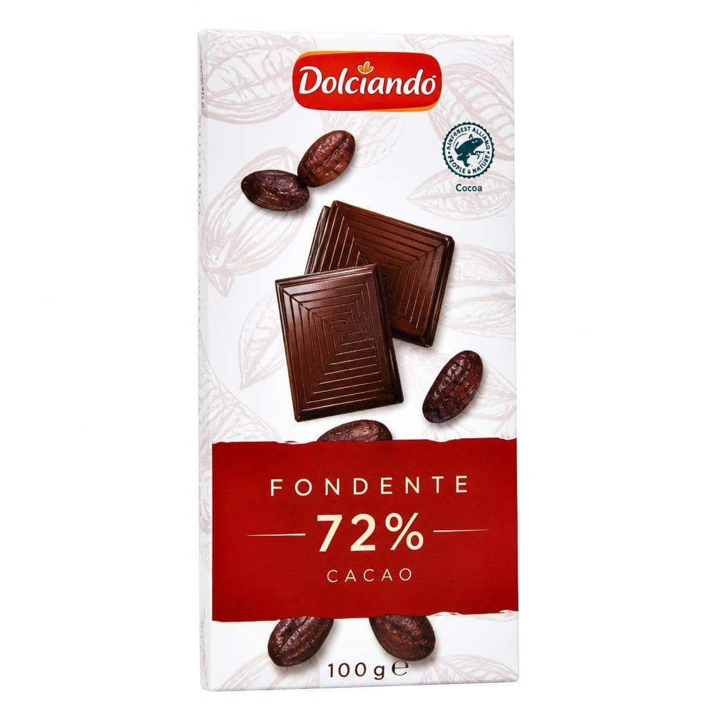 Dolciando temna čokolada z 72% kakava 100 g Akcija v trgovini Eurospin