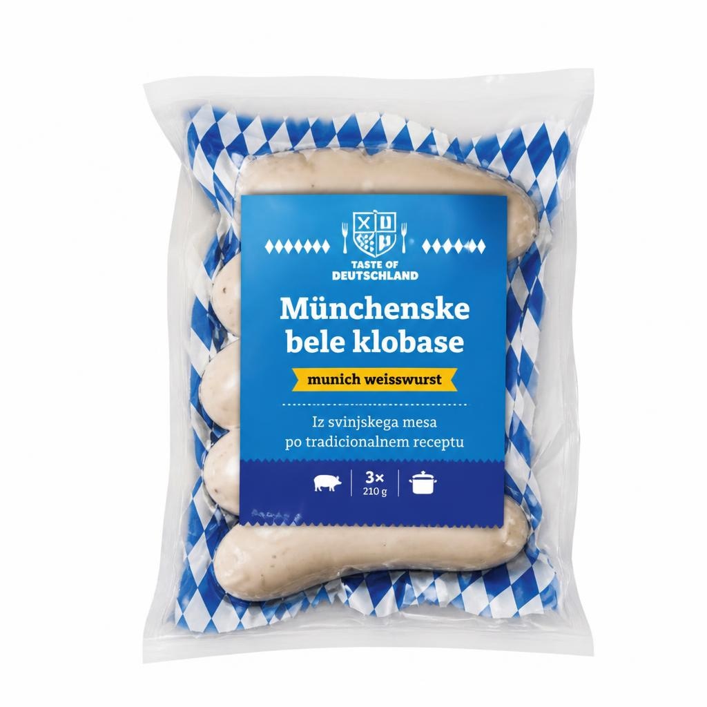 Taste of Deutschland münchenske bele klobase 351 g Akcija v trgovini Lidl