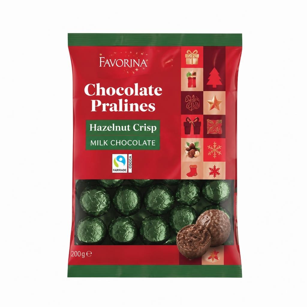 Favorina polnjeni pralineji 200 g Akcija v trgovini Lidl