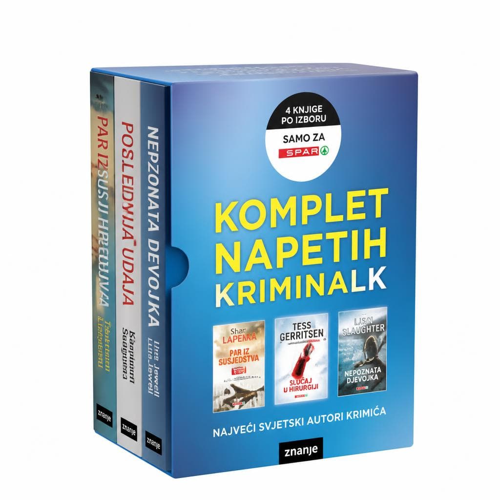 Komplet napetih kriminalk Akcija v trgovini Spar